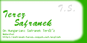 terez safranek business card